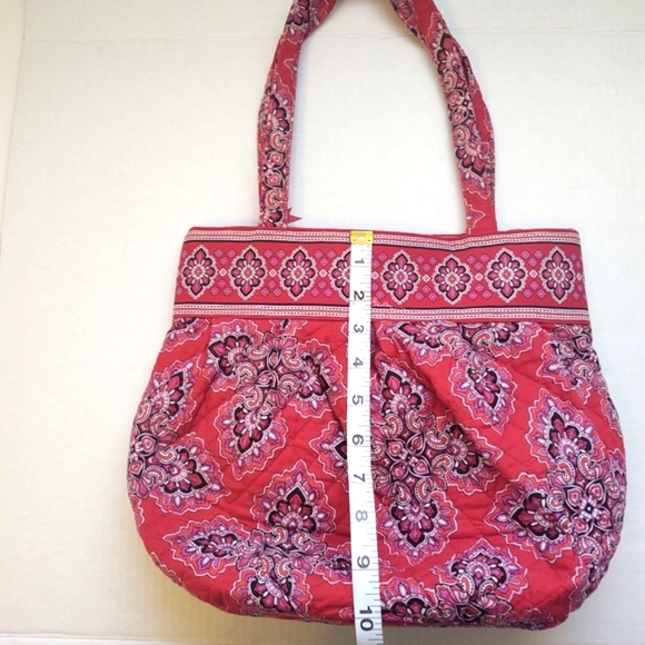 VERA BRADLEY Red Frankly Scarlet Shoulder Bag Purse Medium - Picture 10 of 16